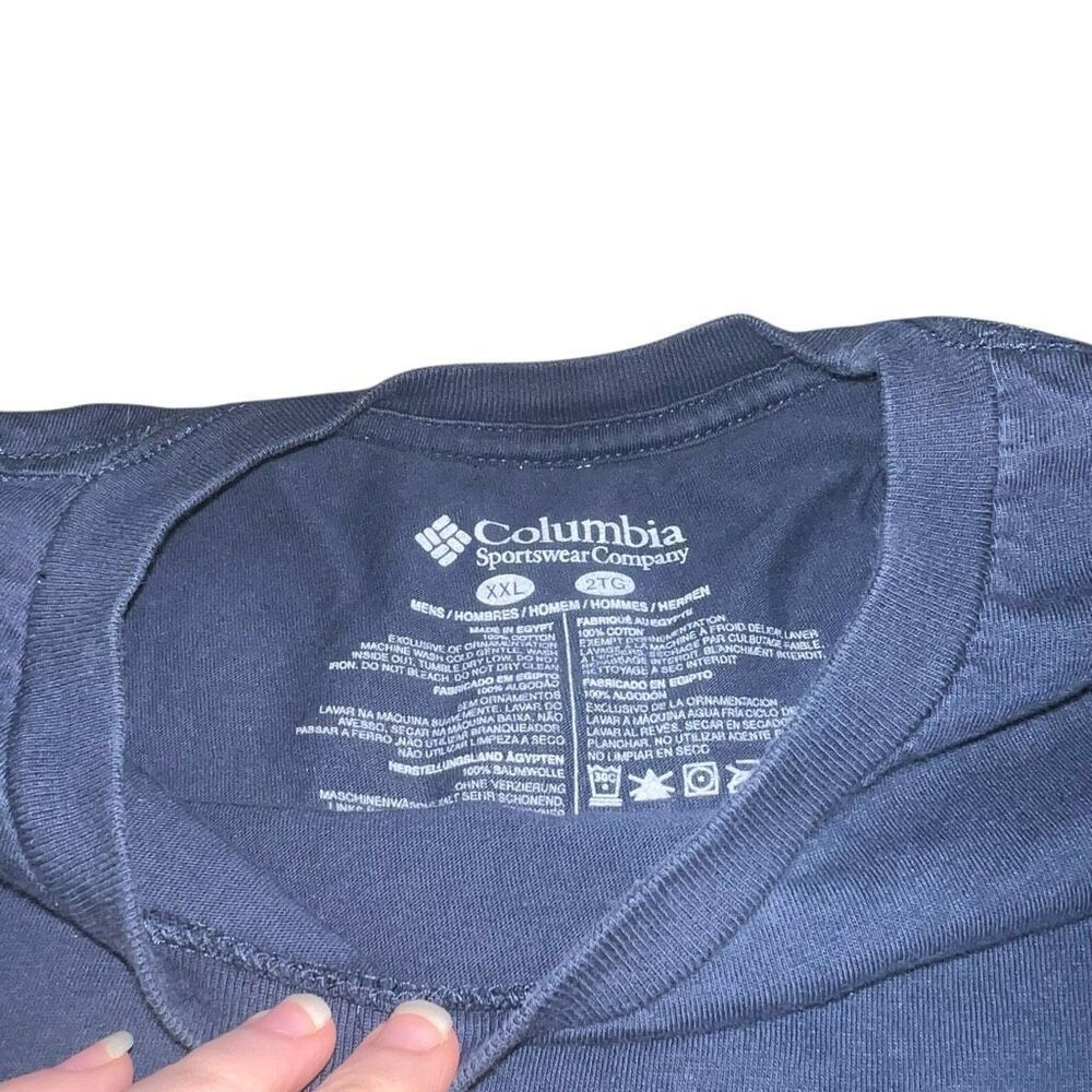 COLUMBIA Men’s Long sleeve Navy T-Shirt Size XXL - Picture 3 of 5